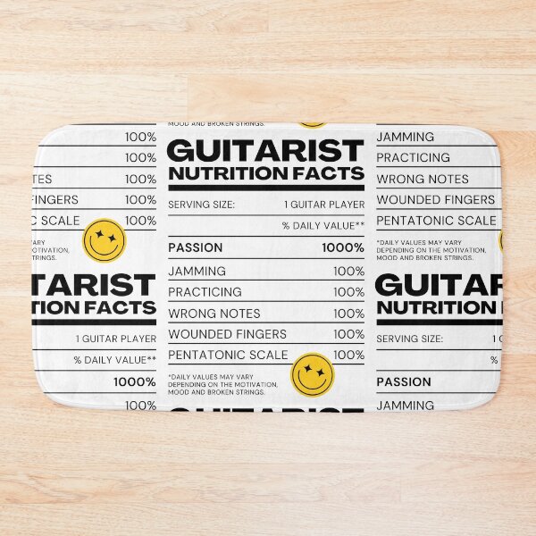 Item preview, Guitarist User Nutrition Facts - White Version - Musician Guitar Player Merchandise designed and sold by Millusti.