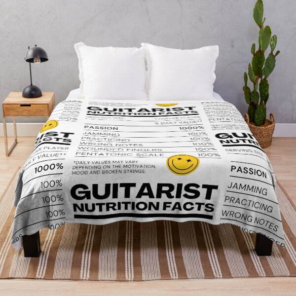 Item preview, Guitarist User Nutrition Facts - White Version - Musician Guitar Player Merchandise designed and sold by Millusti.