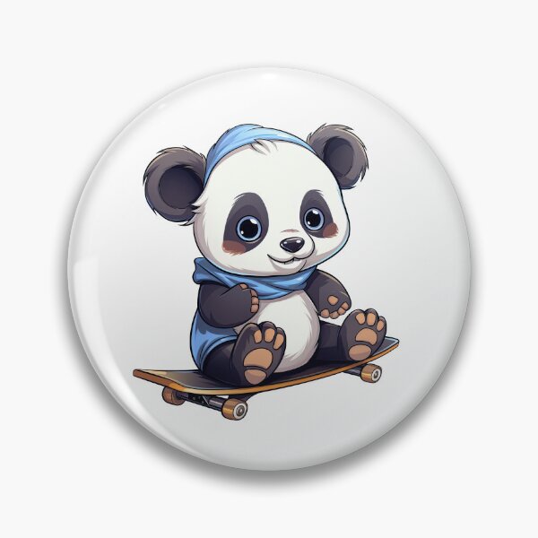Item preview, Panda Play Skateboard Digital illustration 4 designed and sold by eyestetix.