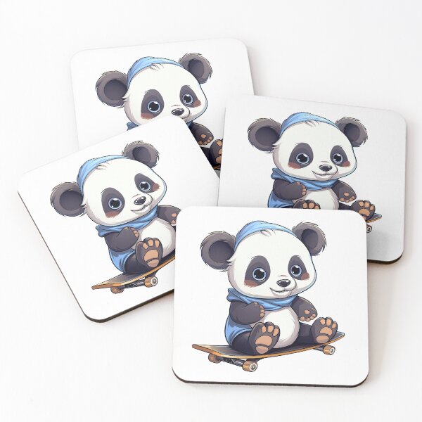 Item preview, Panda Play Skateboard Digital illustration 4 designed and sold by eyestetix.