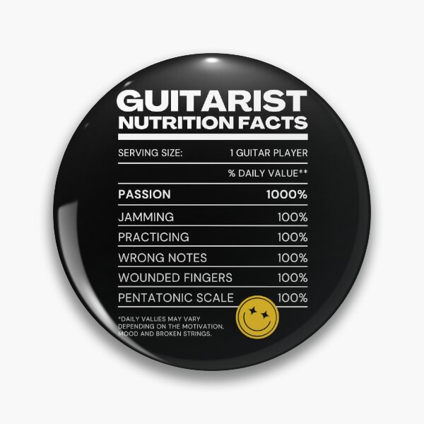 Item preview, Guitarist User Nutrition Facts - Black Version - Music Musician Guitar Player Merchandise designed and sold by Millusti.