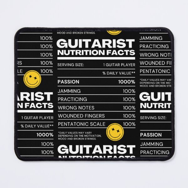 Item preview, Guitarist User Nutrition Facts - Black Version - Music Musician Guitar Player Merchandise designed and sold by Millusti.