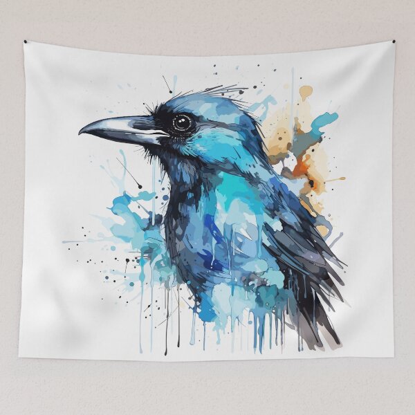 Item preview, Butcherbird, Colorful Bird Illustration designed and sold by Niktarka.