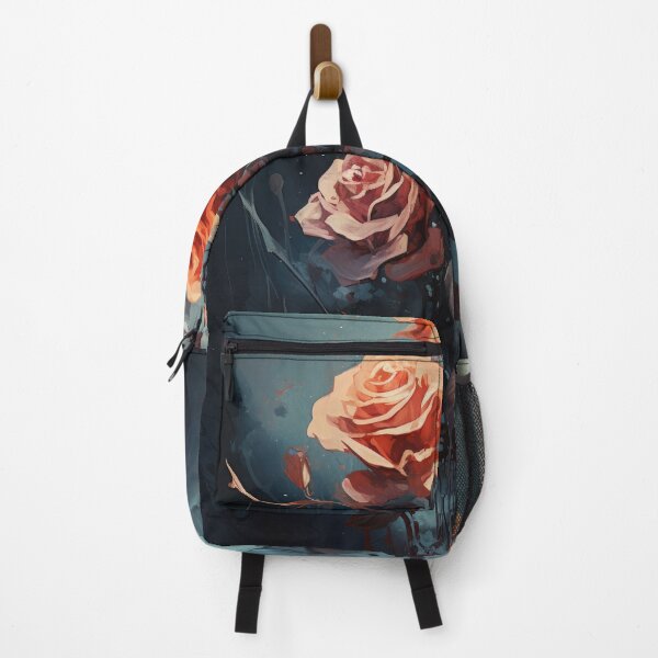 Item preview, a wilting bouquet of roses sinking into an abyss loss and decay consuming beauty in the style of chinese ink brush designed and sold by Surreal-Inc.