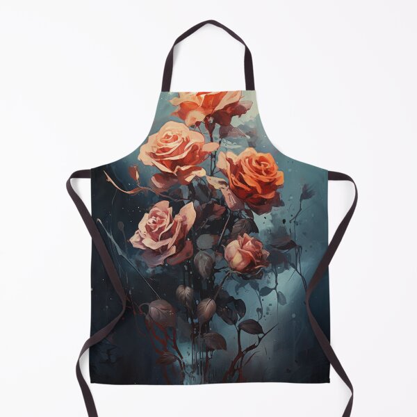 Item preview, a wilting bouquet of roses sinking into an abyss loss and decay consuming beauty in the style of chinese ink brush  designed and sold by Surreal-Inc.