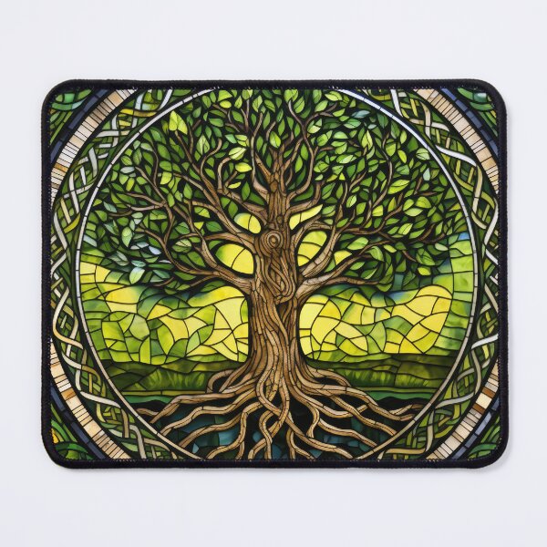 Item preview, Yggdrasil Vibrant Mosaic Tree of Life Painting designed and sold by VisionDuke.