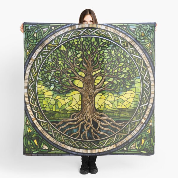 Item preview, Yggdrasil Vibrant Mosaic Tree of Life Painting designed and sold by VisionDuke.
