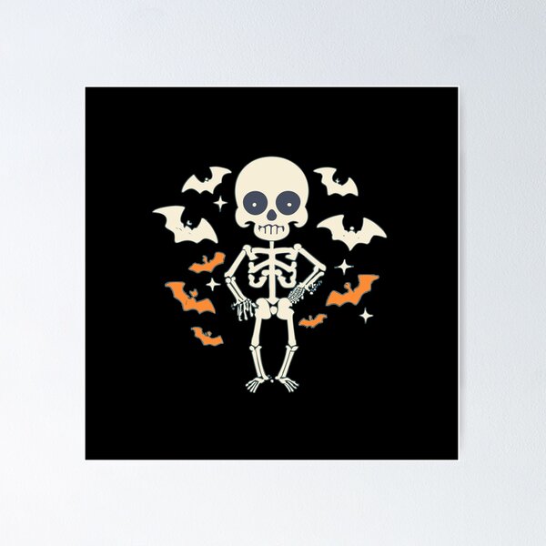 Aperçu de l'œuvre Squelette Joyeux Halloween créée et vendue par dedodern.