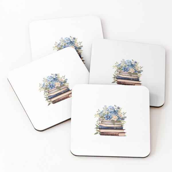 Item preview, k and blue floral bookstack designed and sold by Nice En.