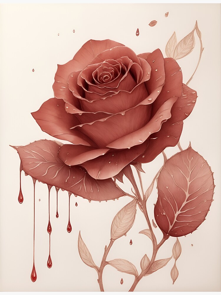 Thumbnail 3 of 3, Sticker, Dark Red Rose designed and sold by Dilwish5.