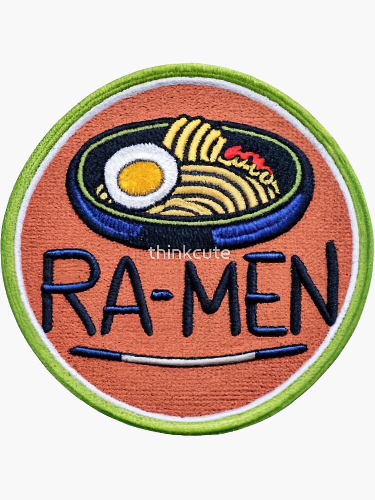 Thumbnail 3 of 3, Sticker, Cool Ra-Men Iron on Patches designed and sold by thinkcute.