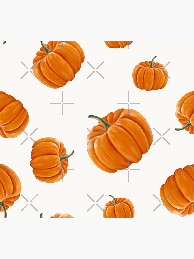 Thumbnail 3 of 3, Sticker, pumpkins on white designed and sold by Elena Naylor.