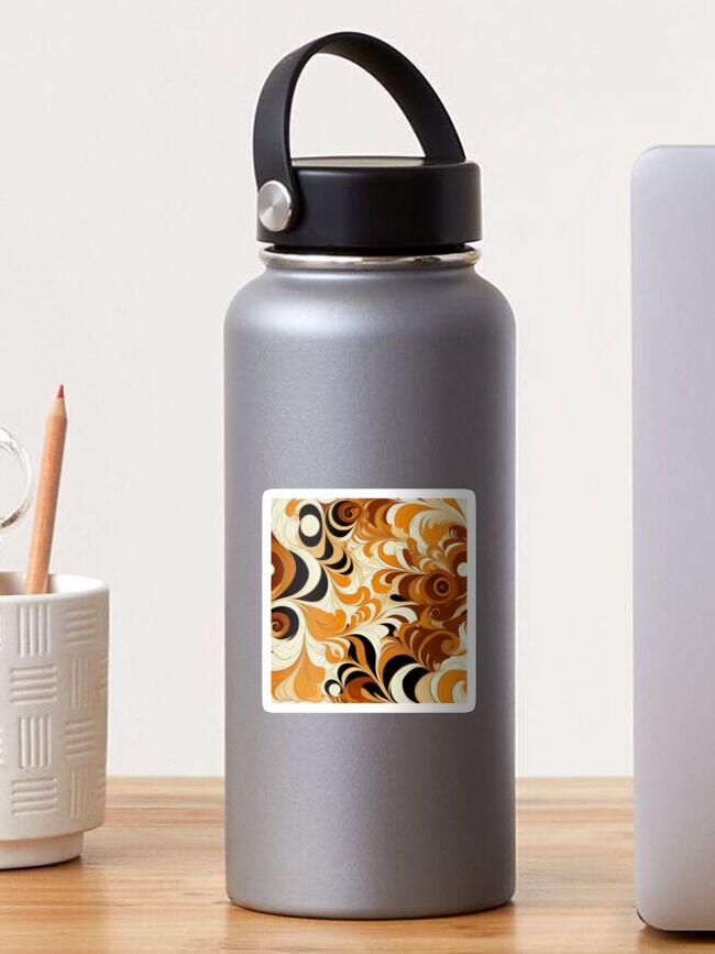 Thumbnail 1 of 3, Sticker, Modern design reminiscent of elegant spirals and swirls designed and sold by Pflugart.
