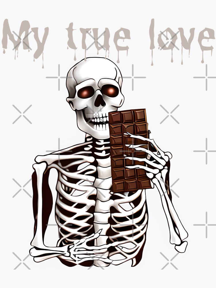 Thumbnail 3 of 3, Sticker, HALLOWEEN - MY TRUE LOVE 1 designed and sold by JUSTYNA STAREK.