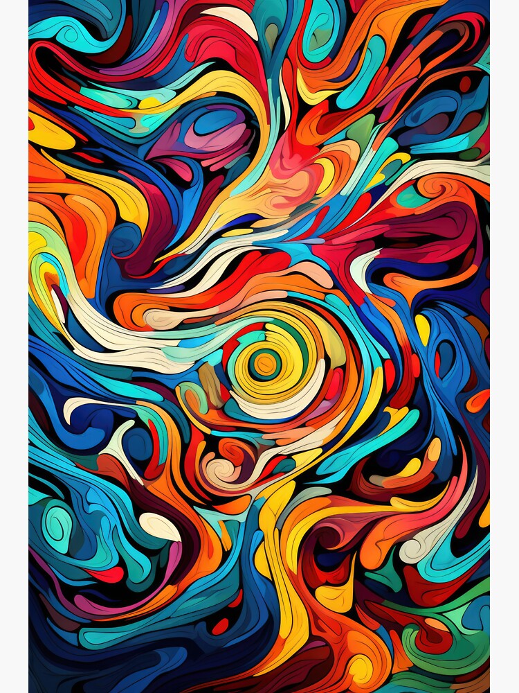 Thumbnail 3 of 3, Sticker, abstract art generated by complex algorithms and mathematical patterns designed and sold by Surreal-Inc.