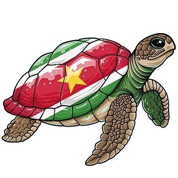 Artwork thumbnail, Turtle Flag Of suriname - Gift For Surinamese From Suriname , suriname Turtle , suriname womens, suriname mens, suriname roots, suriname flag, suriname proud, suriname pride by Kyle-H