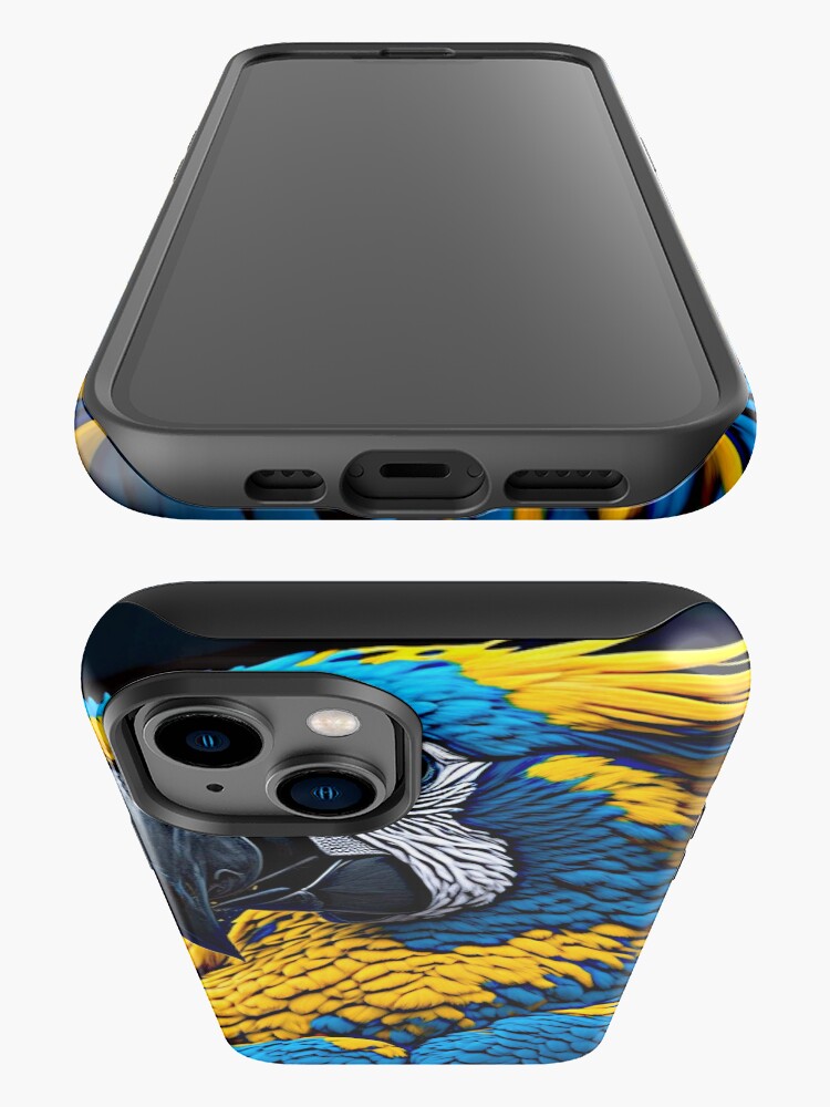 Thumbnail 3 of 4, iPhone Case, "Mesmerizing Green Macaw Face Vector Art: Perfect for T-Shirt Illustratios" designed and sold by Best-Art-32.