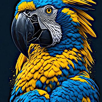 Artwork thumbnail, "Mesmerizing Green Macaw Face Vector Art: Perfect for T-Shirt Illustratios" by Best-Art-32