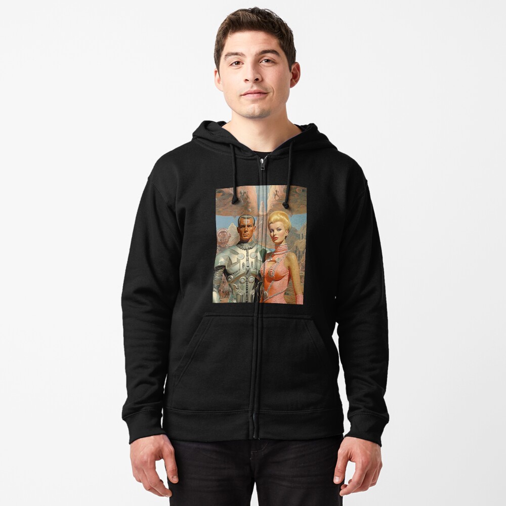 Item preview, Zipped Hoodie designed and sold by retro-typo.