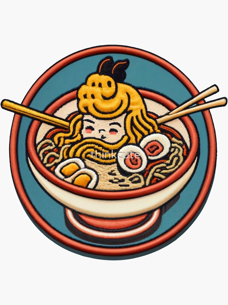 Artwork view, Cool Ramen Iron on Patches designed and sold by thinkcute