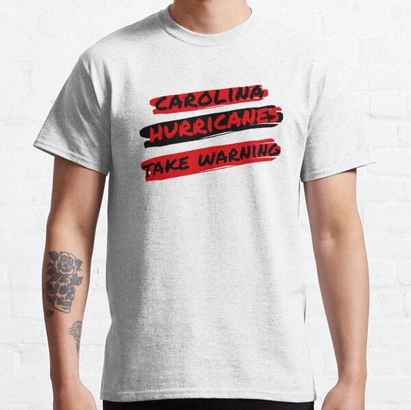 Carolina Hurricanes hockey take warning logo shirt