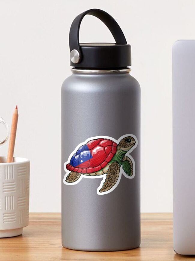 Thumbnail 1 of 3, Sticker, Turtle Flag Of Samoa , Samoa Turtle , Samoa gift , Samoa womens , Samoa mens , funny Samoa gifts , Samoa roots , Samoa flag , Samoa proud , Samoa pride designed and sold by Kyle-H.