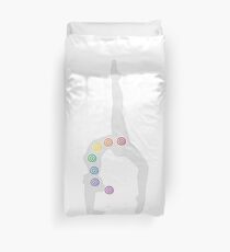 Yoga Pose Seven Chakra Duvet Cover