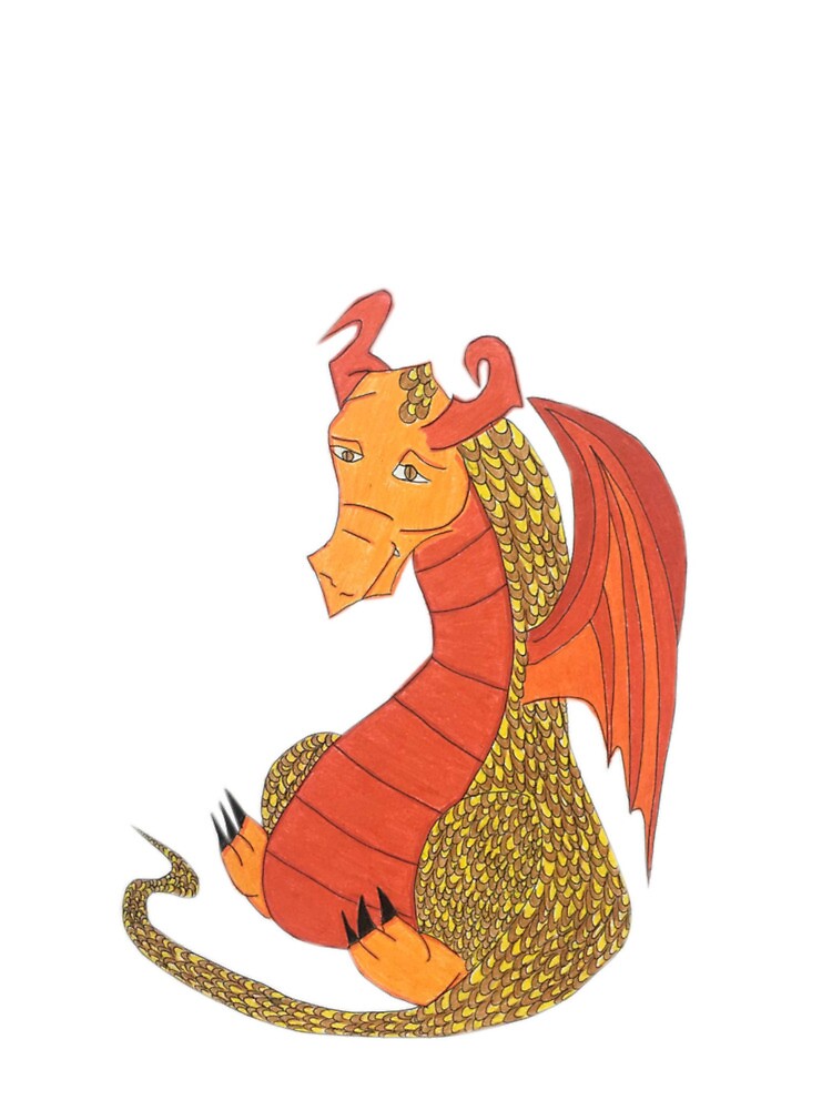 Thumbnail 2 of 2, Greeting Card, Dragon designed and sold by ArtJordanPecar.