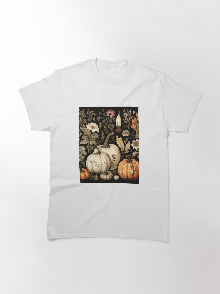 Thumbnail 2 of 7, Classic T-Shirt, Garden of Pumpkin Spells Witch Art designed and sold by meggydesigns.