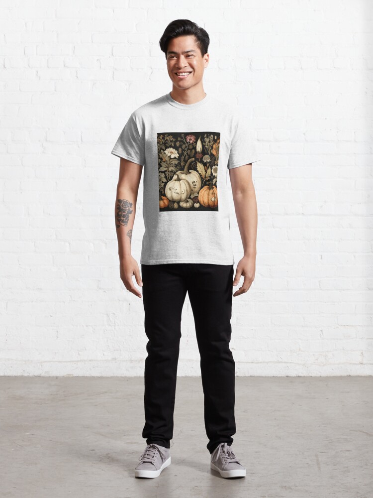 Thumbnail 3 of 7, Classic T-Shirt, Garden of Pumpkin Spells Witch Art designed and sold by meggydesigns.