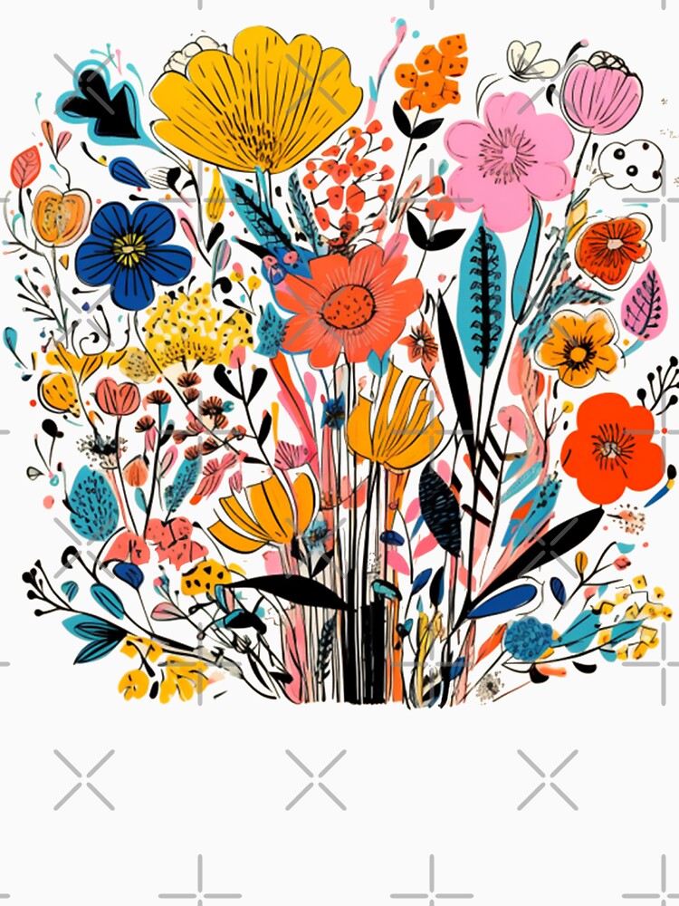 Thumbnail 7 of 7, Essential T-Shirt, handdrawn wildflower s designed and sold by Nice En.
