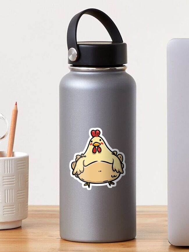 Thumbnail 1 of 3, Sticker, The Laughing Coop: A Hilarious Journey with a Fat and Funny Chicken designed and sold by Muggow.
