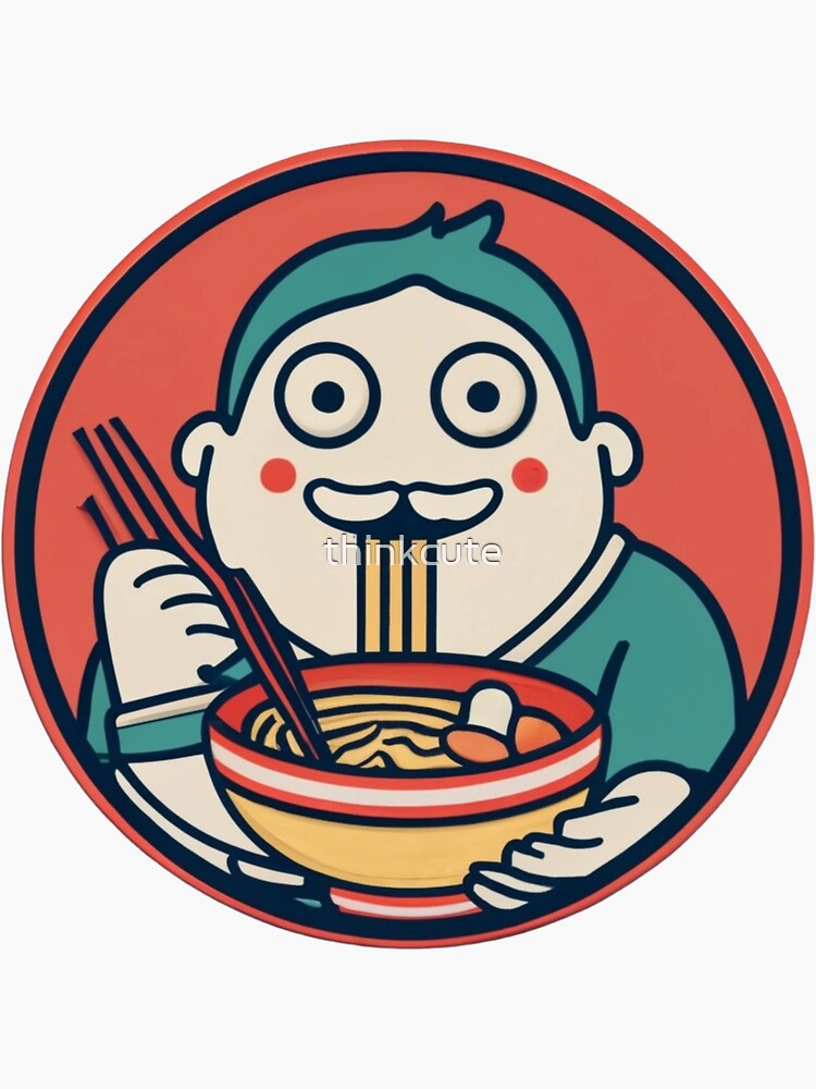 Thumbnail 3 of 3, Sticker, Cool Ramen Iron on Patches designed and sold by thinkcute.