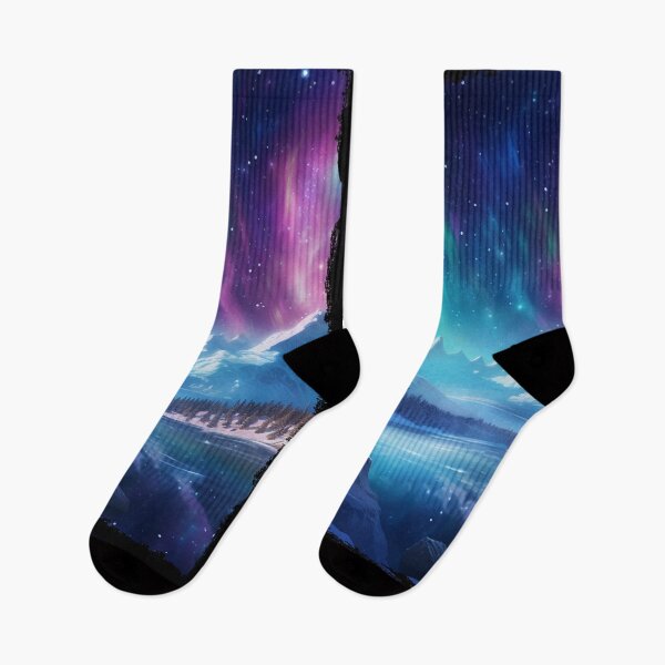 Item preview, Polar Bear Northern Light Aurora Borealis Scenery Mountains Rivers Trees designed and sold by NLTees.