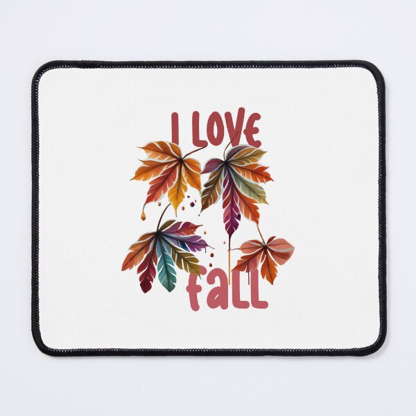 Item preview, Fall's Palette: Watercolor Chestnut Leaves & Text: I love FALL designed and sold by EmeraldeaDesign.