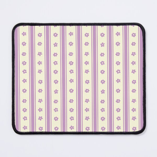 Item preview, PASTEL PURPLE CREAM BOHO FLOWER STRIPES LILAC MAUVE designed and sold by blomastudios.