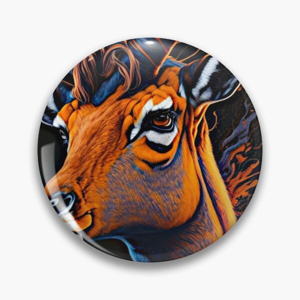 Item preview, "Green Springbok Face: A Vibrant Vector Art Illustration for T-shirt Design" designed and sold by Best-Art-32.