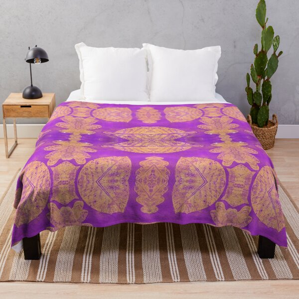 Item preview, Conjoined Leaf Monoprint Pattern Purple designed and sold by vallisrowe.