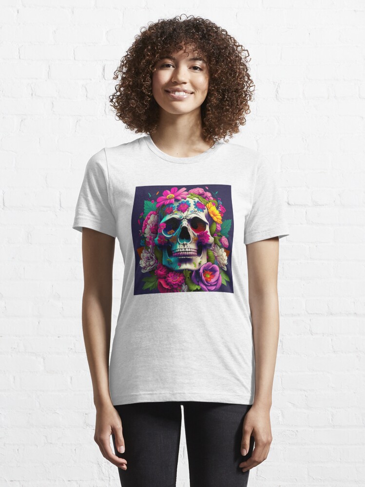 Grateful Dead Skull w/ flowers T-Shirt