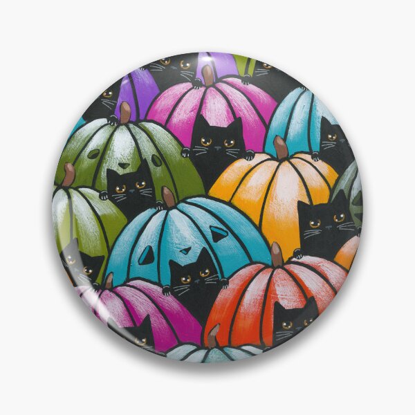 Item preview, 13 Black Cats in the Pumpkin Patch designed and sold by KilkennyCat Art.