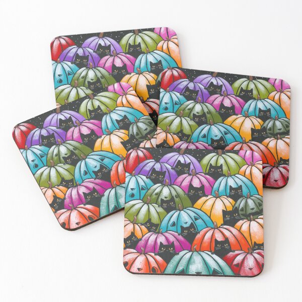 Item preview, 13 Black Cats in the Pumpkin Patch designed and sold by KilkennyCat Art.