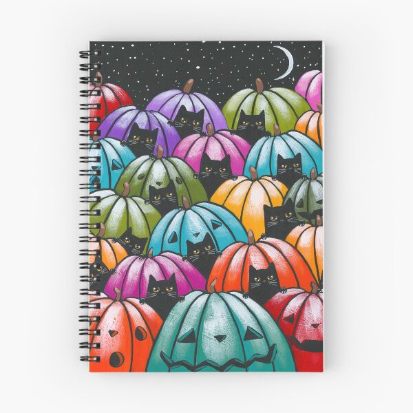 Item preview, 13 Black Cats in the Pumpkin Patch designed and sold by KilkennyCat Art.