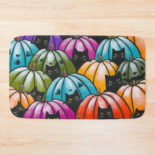 Item preview, 13 Black Cats in the Pumpkin Patch designed and sold by KilkennyCat Art.