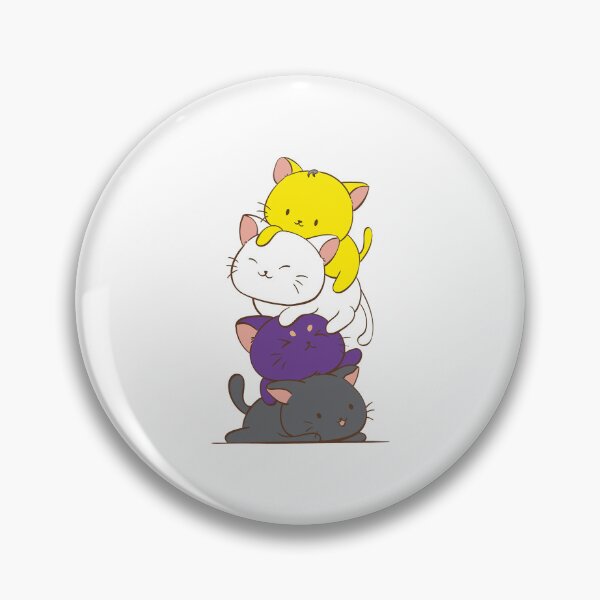 Artikelvorschau, Kawaii Cat Pile Lgbtq Non Binary Pride Flag Kittens Ich liebe das, jetzt im Trend entworfen und verkauft von ChetSaenubon.