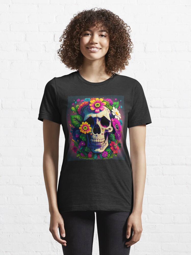 Grateful Dead Skull w/ flowers T-Shirt