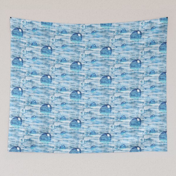 Item preview, Darker Blue Water Droplets Laptop Sticker designed by Zeesdesign on Redbubble designed and sold by ZEESDESIGN.