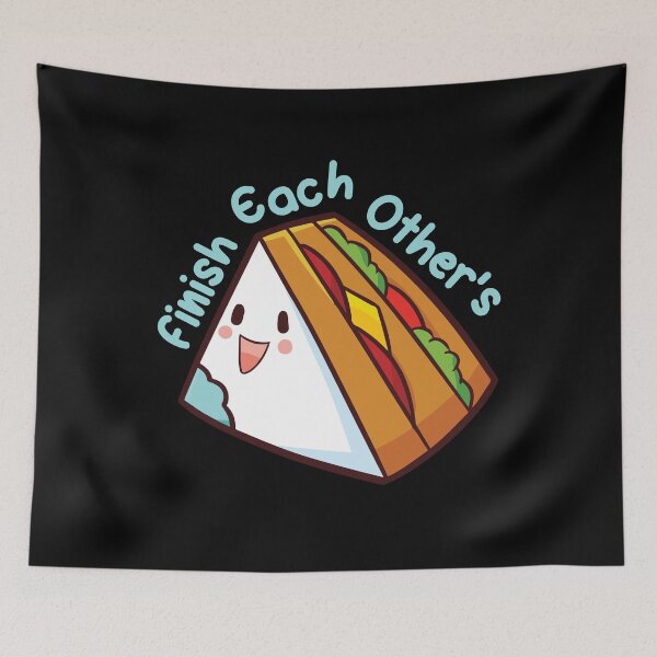Item preview, Cute Kawaii Finish Each Other's Sandwiches designed and sold by ciken007.