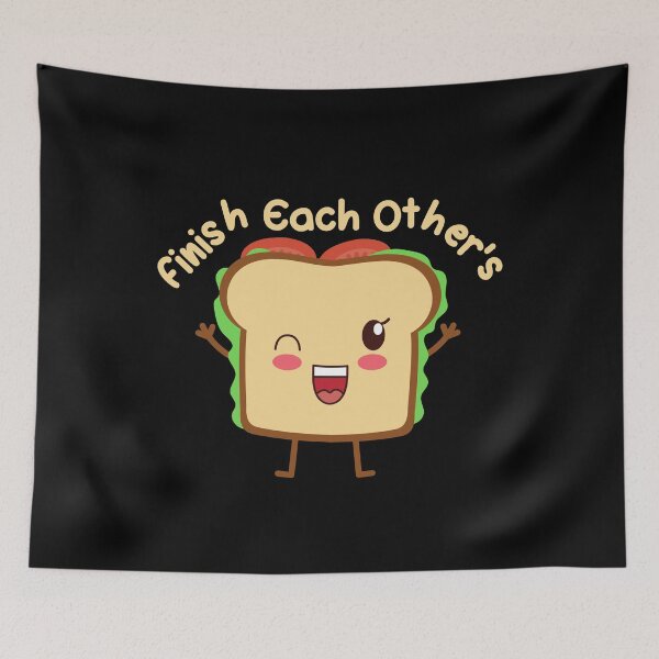 Item preview, Cute Kawaii Finish Each Other's Sandwiches designed and sold by ciken007.