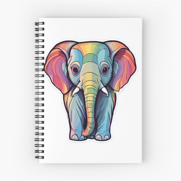 Item preview, Rainbow elephant designed and sold by Maths-4-Nerds.