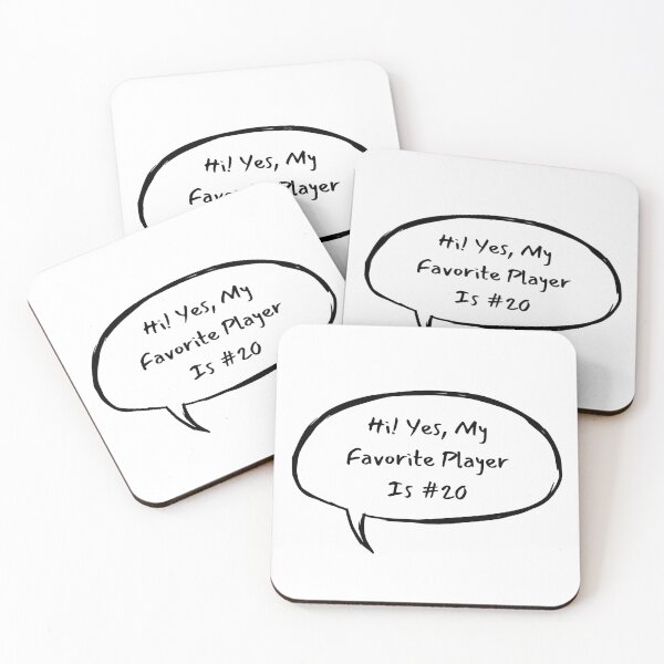 Item preview, Hi! Yes, My Favorite Player Is #20 designed and sold by LucyGooseyLife.